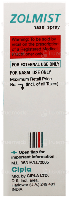 Zolmist Nasal Spray 0.7Ml Zolmist Nasal Spray 0.7Ml